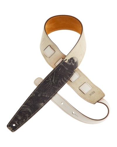 Guitar Strap Ocra Cotton And Genuine Leather 5 Cm Twinkle Stripe SC Cotton WashedOcra Cotton And Genuine Leather 5 Cm Twinkle St