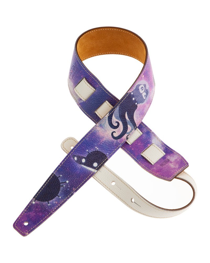 Guitar Strap Multicolor Genuine Leather 6 Cm Holes HS Art Print 