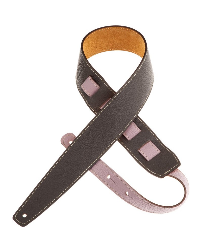 magrabò guitar straps | holes hs custom colors bicolor dark grey - lavender 6 cm