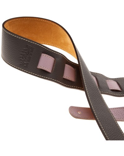 magrabò guitar straps | holes hs custom colors bicolor dark grey - lavender 6 cm