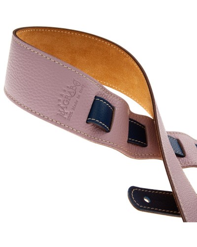 Guitar Strap Lavender Genuine Leather 6 Cm Holes HS Colors 