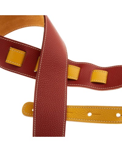 Guitar Strap Ruggine Genuine Leather 6 Cm Holes HS Colors 