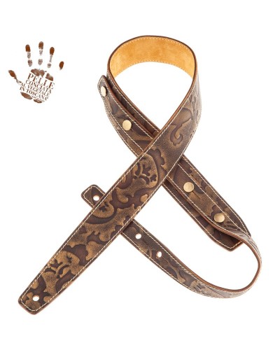 magrabò guitar straps | buttons bs embossed grifo bronze 5 cm