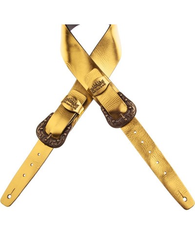 magrabò guitar straps | twin buckle tc metallic gold 7 cm sun brass buckle