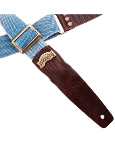 Guitar Strap Celestial Cotton And Genuine Leather 5 Cm Twinkle Stripe SC Cotton Washed 