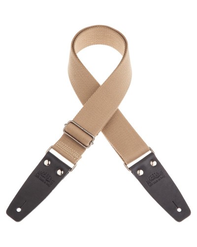 Guitar Strap Black Cotton And Genuine Leather 5 Cm Stripe SC Entry 