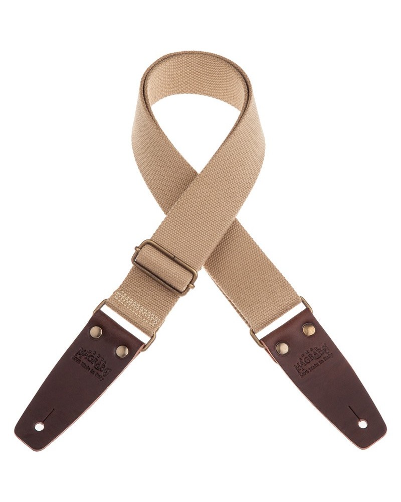 stripe sc entry beige 5 cm terminals dark brown - aged brass buckle