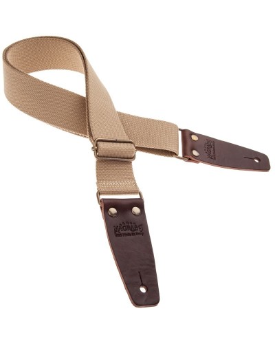 stripe sc entry beige 5 cm terminals dark brown - aged brass buckle