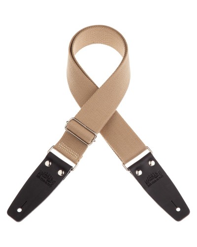 Guitar Strap Black Cotton And Genuine Leather 5 Cm Core Stripe SC Entry 