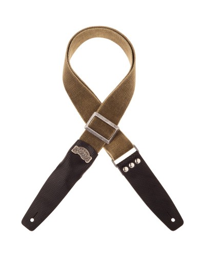 magrabò guitar straps | stripe sc cotton washed olive green 5 cm terminals twinkle black, recta silver buckle