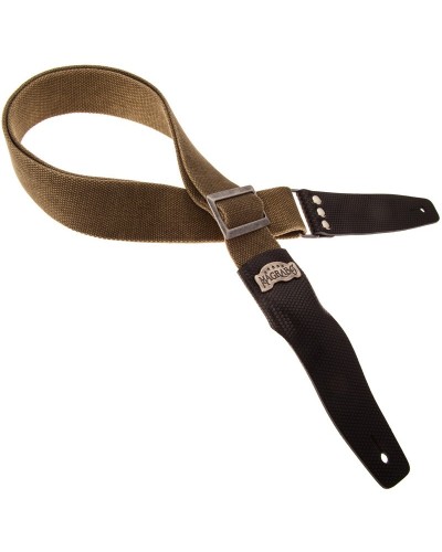 magrabò guitar straps | stripe sc cotton washed olive green 5 cm terminals twinkle black, recta silver buckle