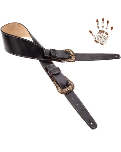 magrabò guitar straps | twin buckle ts stone washed black 7 cm sun brass buckle