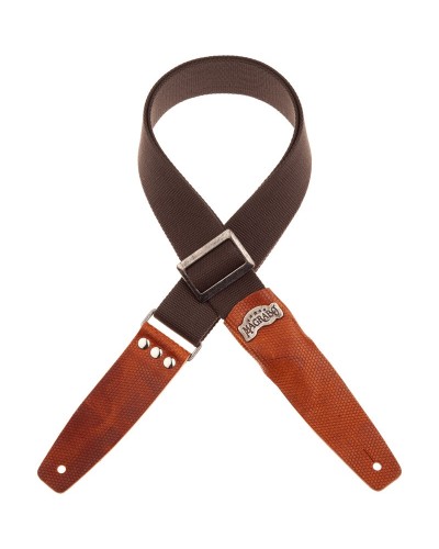 Guitar Strap Ocra Cotton And Genuine Leather 5 Cm Twinkle Stripe SC Cotton WashedOcra Cotton And Genuine Leather 5 Cm Twinkle St