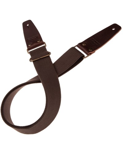 magrabò guitar straps | stripe sc entry brown 5 cm terminals dark brown - aged brass buckle