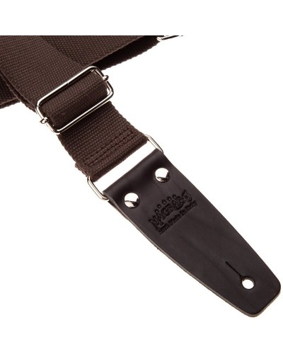 magrabò guitar straps | stripe sc entry brown 5 cm terminals black - silver buckle