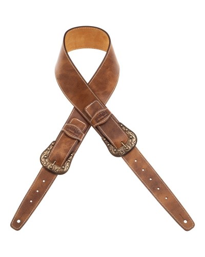 magrabò guitar straps | twin buckle ts aged greenhead 959 7 cm sun brass buckle