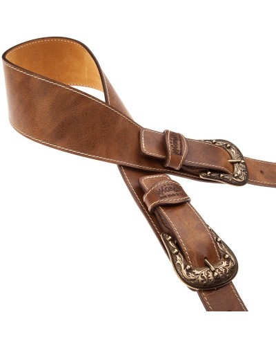 magrabò guitar straps | twin buckle ts aged greenhead 959 7 cm sun brass buckle