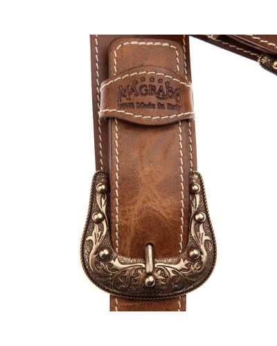 magrabò guitar straps | twin buckle ts aged greenhead 959 7 cm sun brass buckle