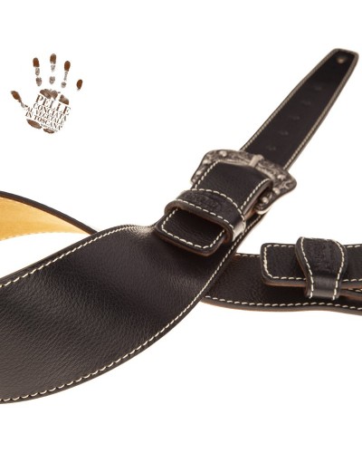 twin buckle ts core nero 7 cm fibbie sun argento