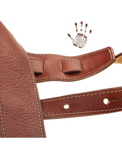 magrabò guitar straps | holes hs stone washed brown 6 cm