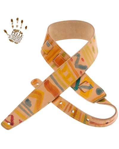 magrabò guitar straps | holes hs art paint 022 hand painted unique piece 6 cm