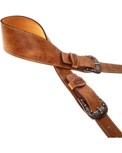 magrabò guitar straps | twin buckle ts aged greenhead 959 7 cm sun silver buckle