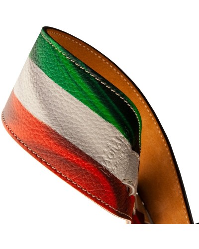 Guitar Strap Multicolor Genuine Leather 8 Cm Holes HS Print 