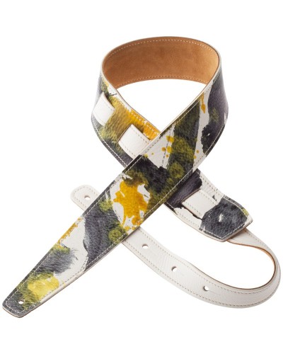 Guitar Strap Multicolor Genuine Leather 6 Cm Holes HS Paint 