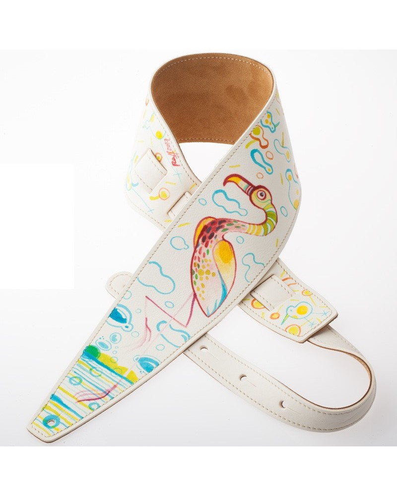 Guitar Strap Multicolor Genuine Leather 10 Cm Holes HS Paint 