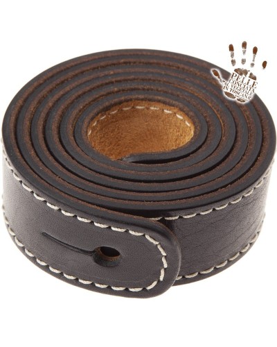 Tracolla per Chitarra e Basso Nero Vera Pelle Conciata Al Vegetale 3 Cm Mini Strap MS Core 