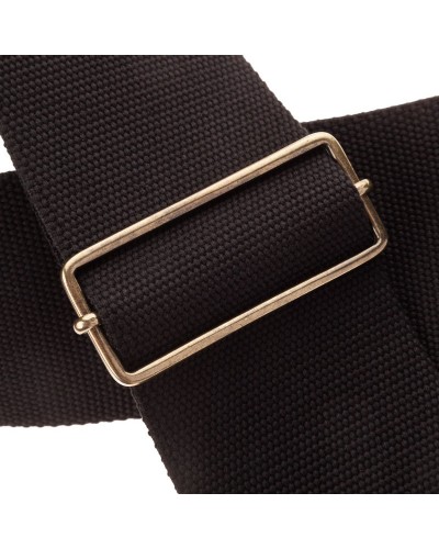 magrabò guitar straps | stripe sc entry black 8 cm terminals black, brass buckle