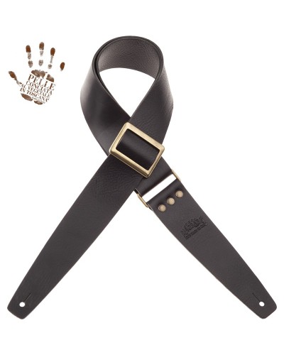 magrabò guitar straps | stripe sc core black 6 cm recta brass buckle