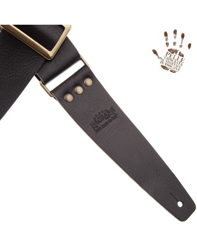 magrabò guitar straps | stripe sc core black 6 cm recta brass buckle