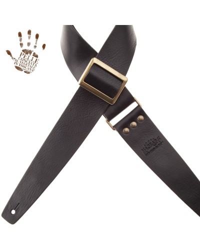 magrabò guitar straps | stripe sc core black 6 cm recta brass buckle