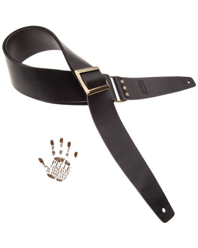 magrabò guitar straps | stripe sc core black 6 cm recta brass buckle