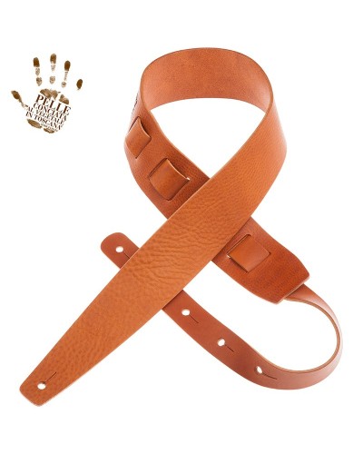 Guitar Strap Brown Certified Vegetable Tanned Leather 6 Cm Holes HC Core 