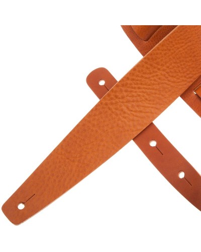 Guitar Strap Brown Certified Vegetable Tanned Leather 6 Cm Holes HC Core 