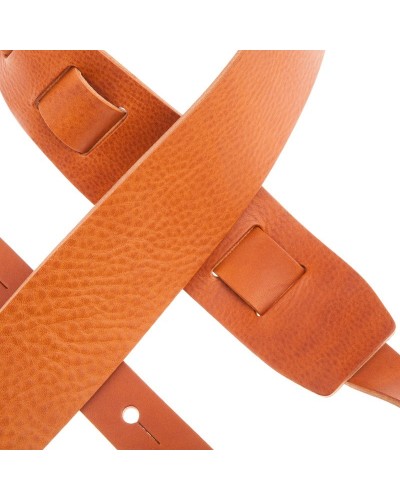 Guitar Strap Brown Certified Vegetable Tanned Leather 6 Cm Holes HC Core 