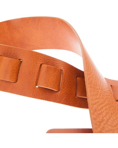 Guitar Strap Brown Certified Vegetable Tanned Leather 6 Cm Holes HC Core 