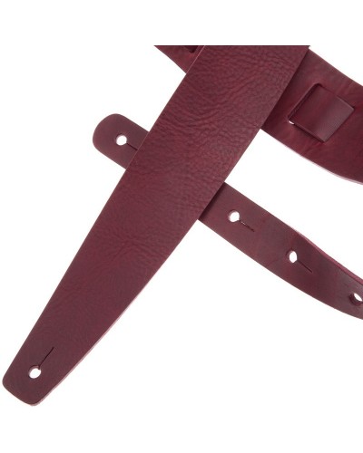 Guitar Strap Red Certified Vegetable Tanned Leather 6 Cm Holes HC Core 