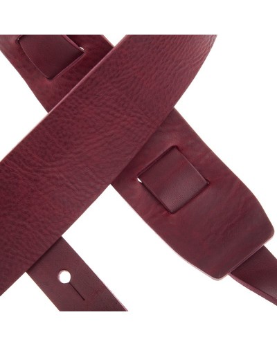 Guitar Strap Red Certified Vegetable Tanned Leather 6 Cm Holes HC Core 