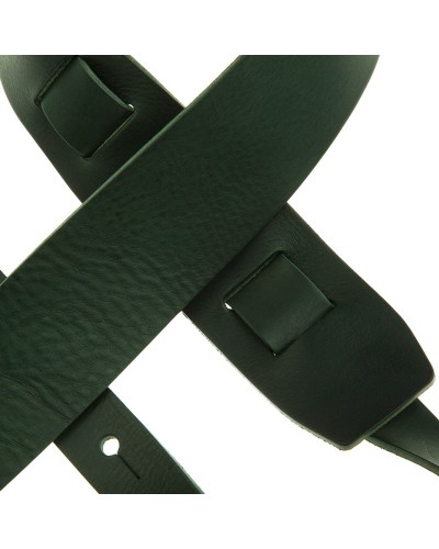 Guitar Strap Green Certified Vegetable Tanned Leather 6 Cm Holes HC Core 