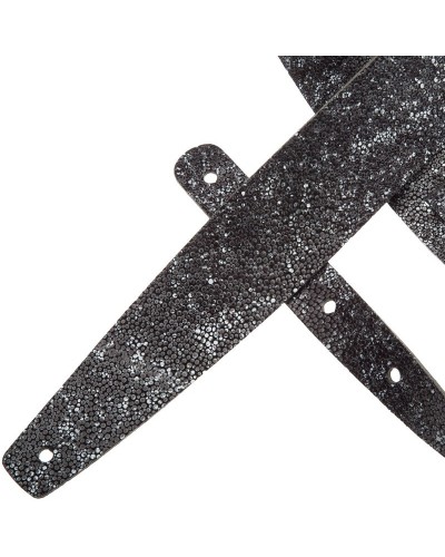 magrabò guitar straps | holes hc embossed seurat grey 6 cm