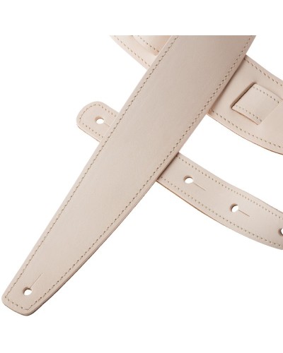 Guitar Strap White Genuine Leather 6 Cm Holes HS Core 