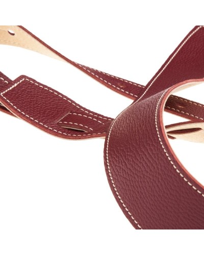 Guitar Strap Bordeaux Genuine Leather 6 Cm Holes HS 