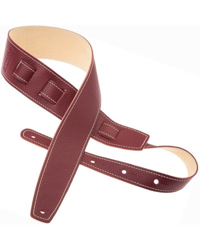 Guitar Strap Bordeaux Genuine Leather 6 Cm Holes HS 