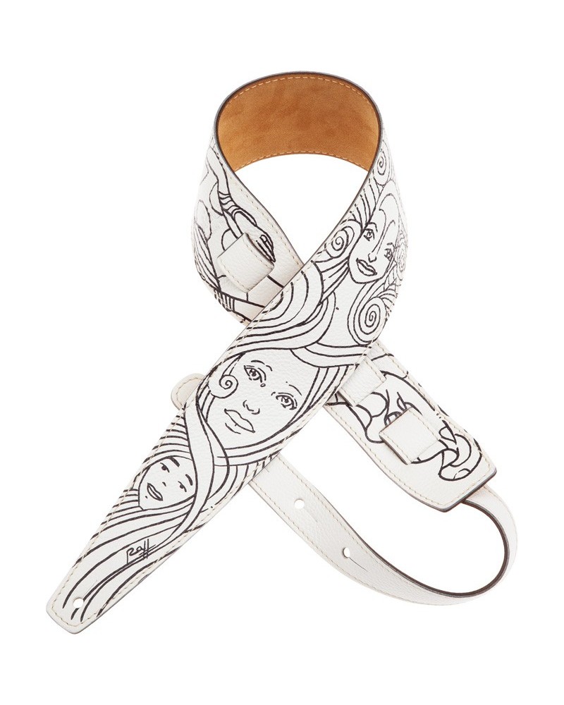 magrabò guitar straps | holes hs art print woman white 8 cm