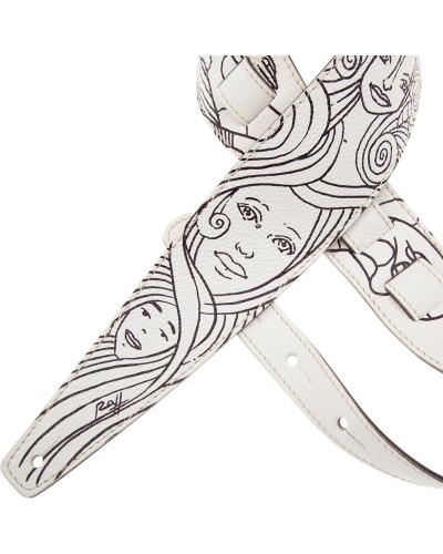 magrabò guitar straps | holes hs art print woman white 8 cm