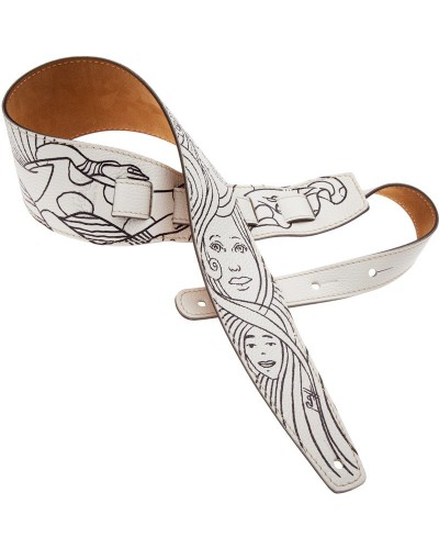 magrabò guitar straps | holes hs art print woman white 8 cm