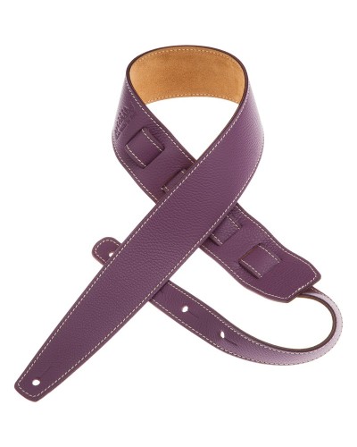 Guitar Strap Violet Genuine Leather 6 Cm Holes HS Colors 